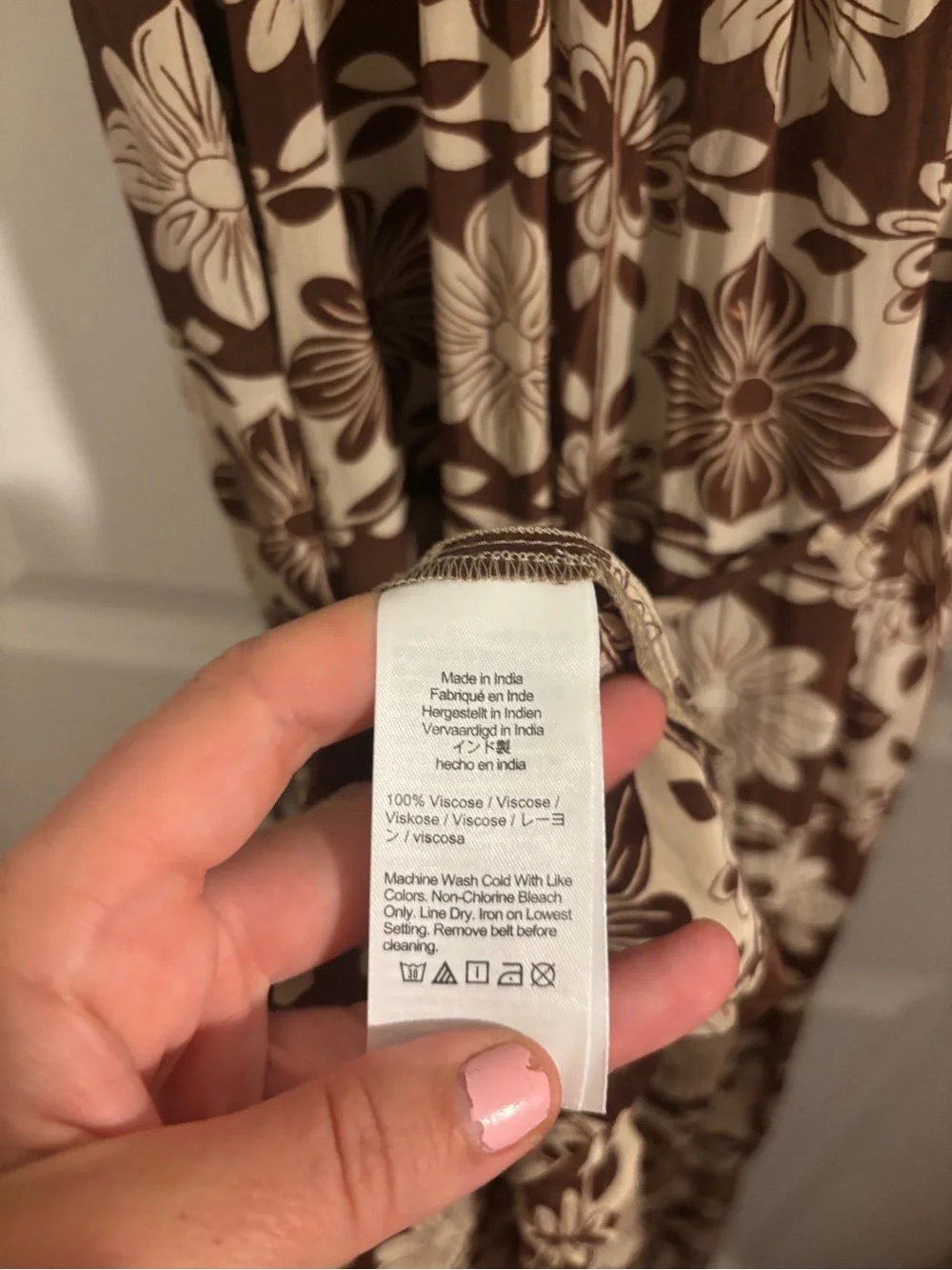 J. CREW Caspia Maxi Dress Floral Crepe de Chine Brown Size S